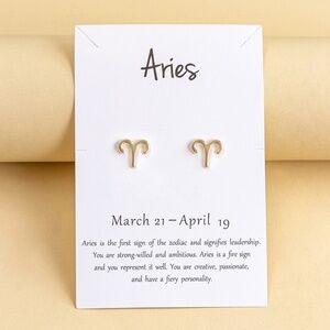 *JULANE* Gold Aries Fashion Horoscope Earrings